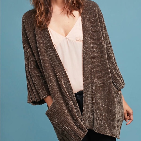 chunky chenille cardigan